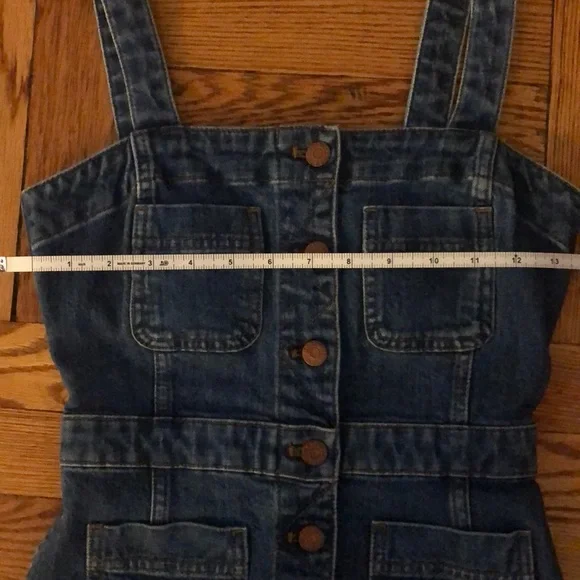 Madewell Dungaree Denim Dress Size 0 - Picture 7 of 11